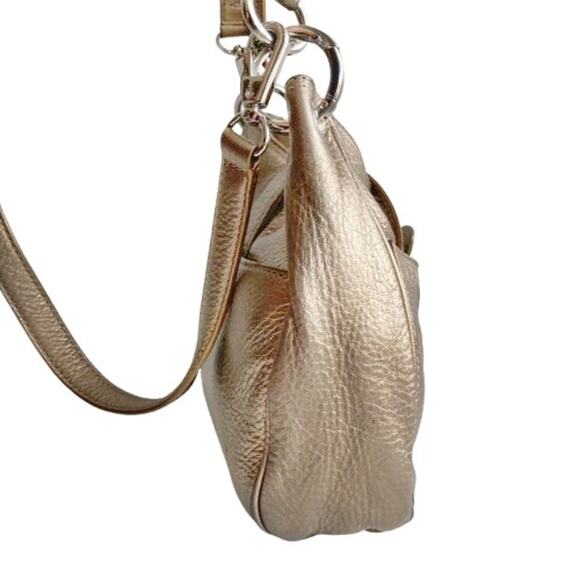 Michael Kors Metallic Gold Shoulder Bag | Y2K Convertible Crossbody Satchel EUC - Picture 12 of 16